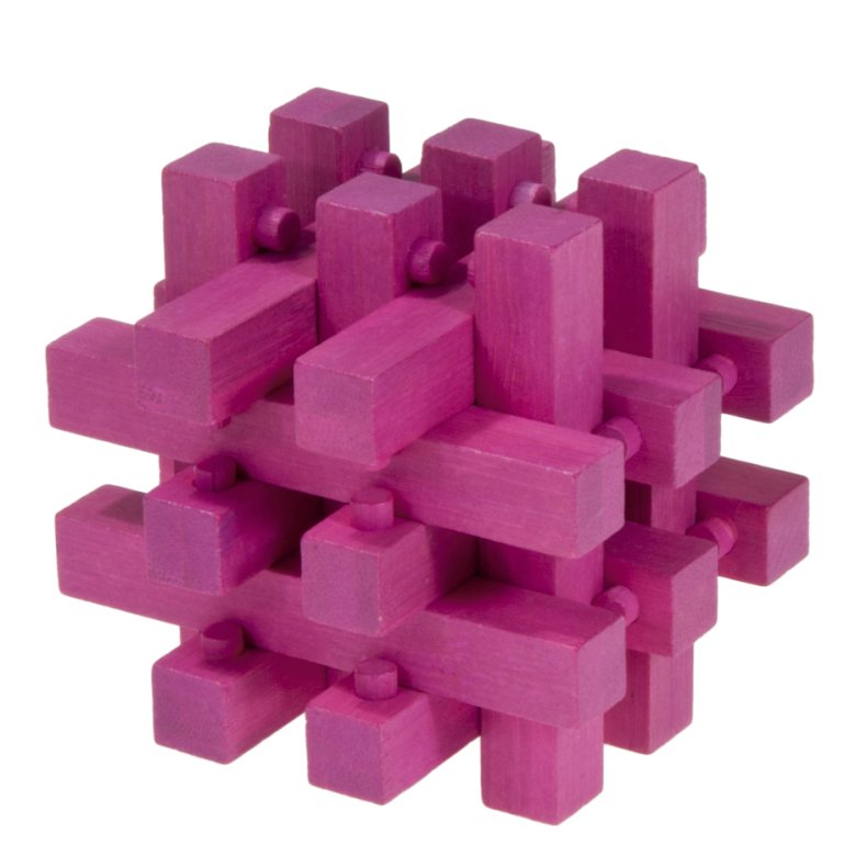 Bambus-3D-puslespil, farvet, Forsegling, rosa, Svrhedsgrad: 2/5