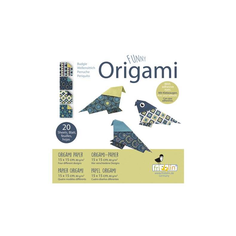 Funny Origami 15x15 cm, Undulater, Svrhedsgrad: Easy