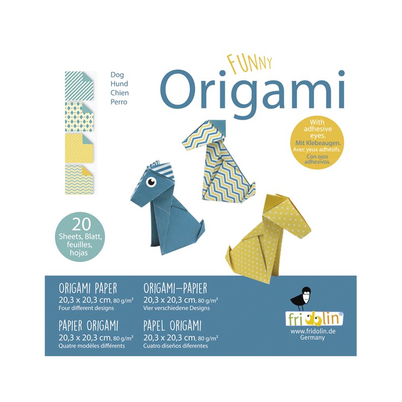 Funny Origami 20x20 cm, Hunde, Svrhedsgrad: Normal