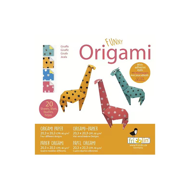 Funny Origami 20x20 cm, Giraffer, Svrhedsgrad: Normal