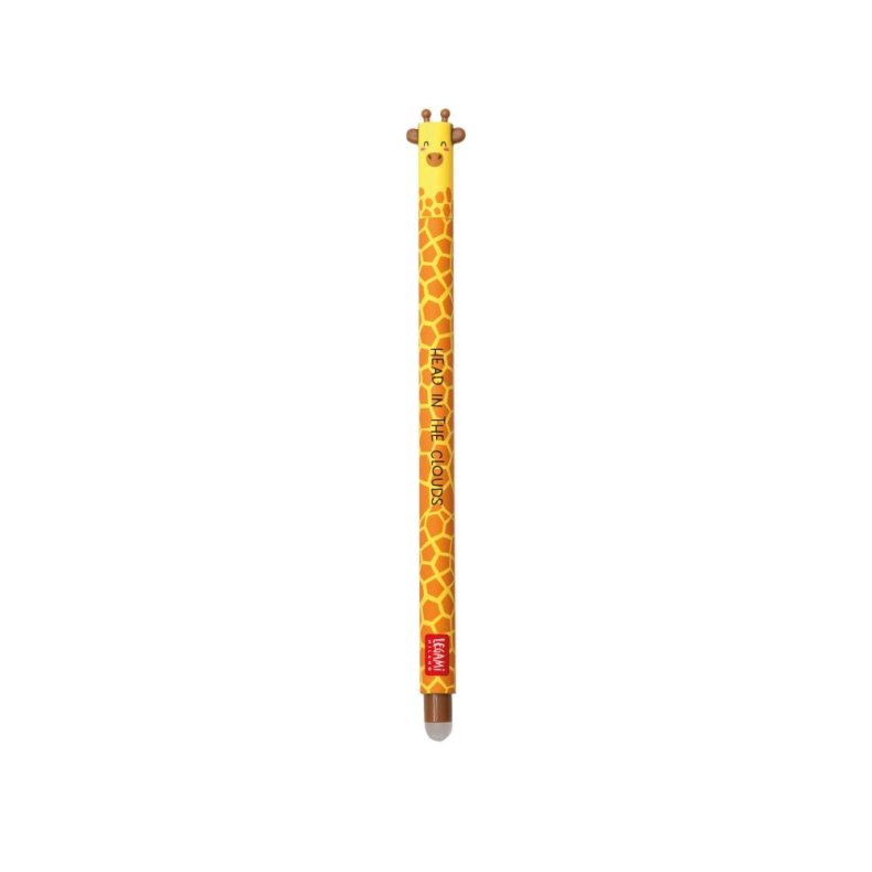 Erasable gel pen, Giraffe, sort, gelpen med blk der kan viskes ud 