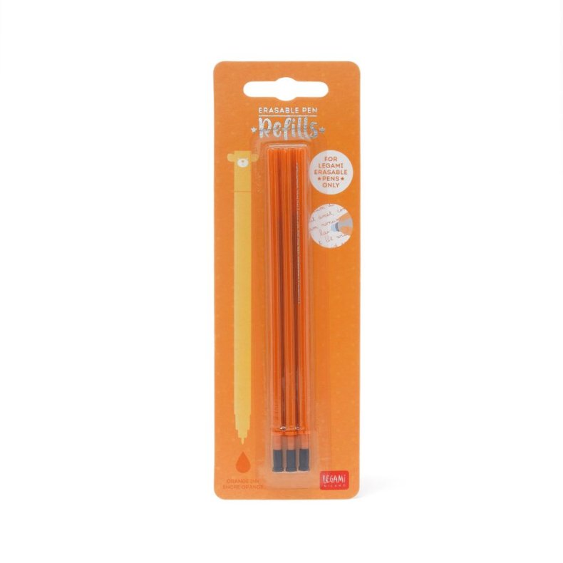 Refills til Erasable gel pens, 3 stk., orange 