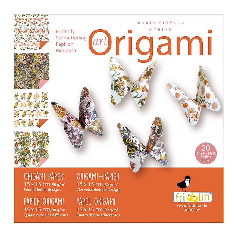 Art Origami, Maria Sibylla Merian, Sommerfugle, Svrhedsgrad: Easy