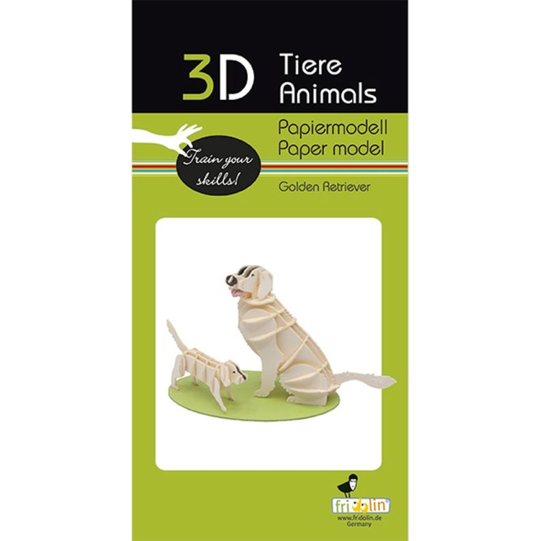 3D-papirmodel, Golden Retriever-hunde