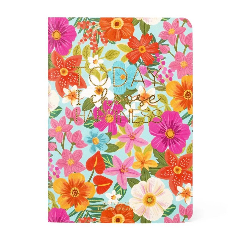 Notesbog, Quaderno Small, Linjeret, Flowers&nbsp; 